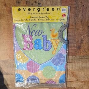 Evergreen New Baby Decorative Garden Flag